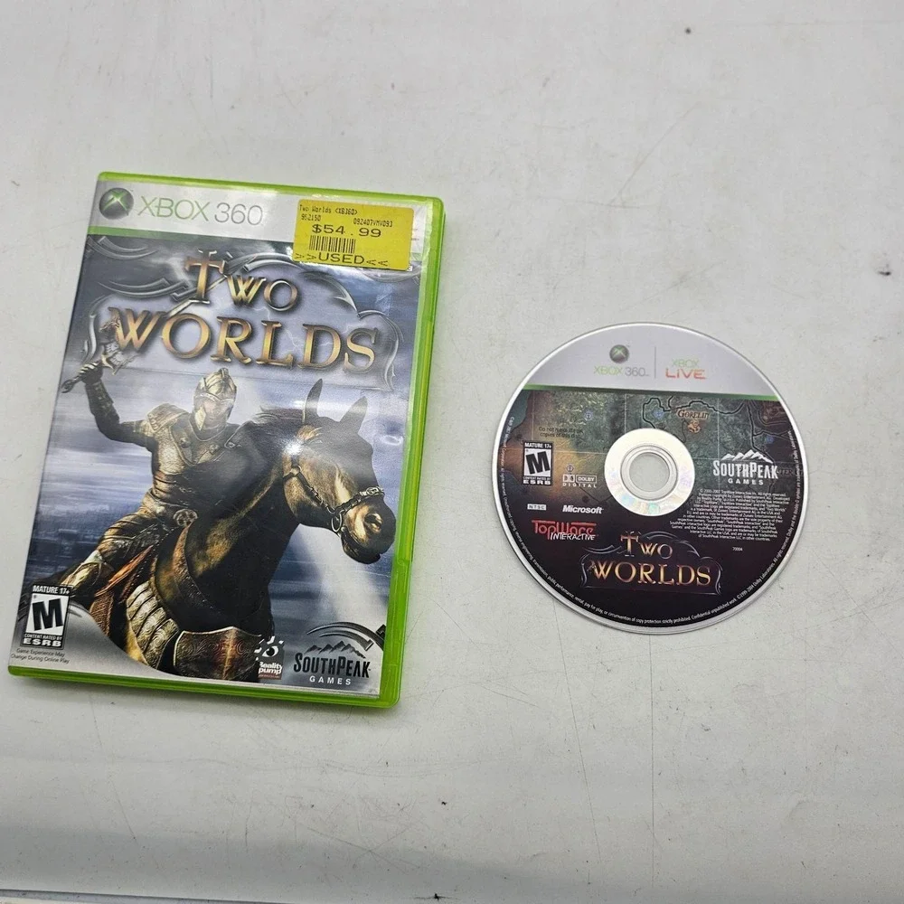 Two Worlds Xbox 360 Video Game Disc With Case SouthPeak M Fantasy RPG NTSC-U/C